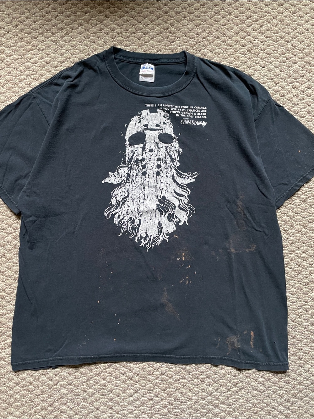 Y2K Molson Canadian beer hockey t shirt